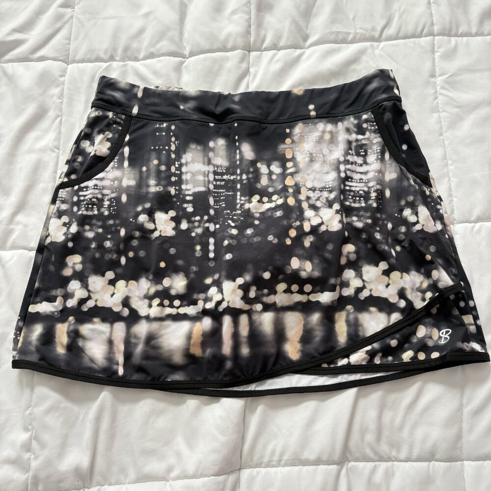 Sofibella Womens Size 1X Tennis‎ Golf Skirt Skort Black Pockets City Designer